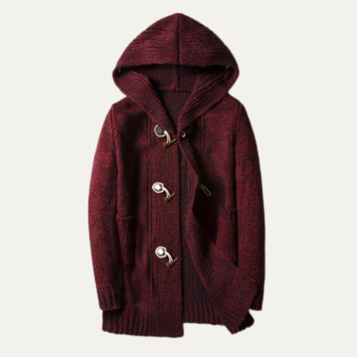 The Porto Cesareo Warm Casual Thick Knitted Hooded Men’s Cardigan