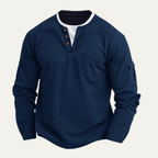 The Otranto Men’s Casual Waffle Knit Henley Shirt