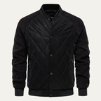 The Aberdeen Men’s Warm Casual Quilted Bomber Jacket with Ribbed Cuffs