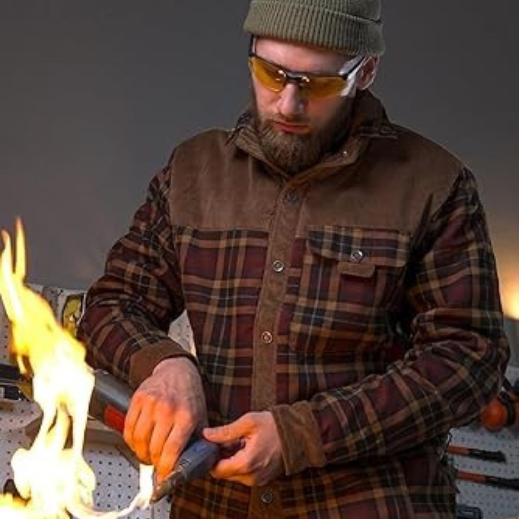 The Procida Outdoor Sherpa Lined Flannel Shirt Men’s Jacket