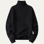 The Manchester Men's Wool Ribbed Turtleneck Knit Jumper