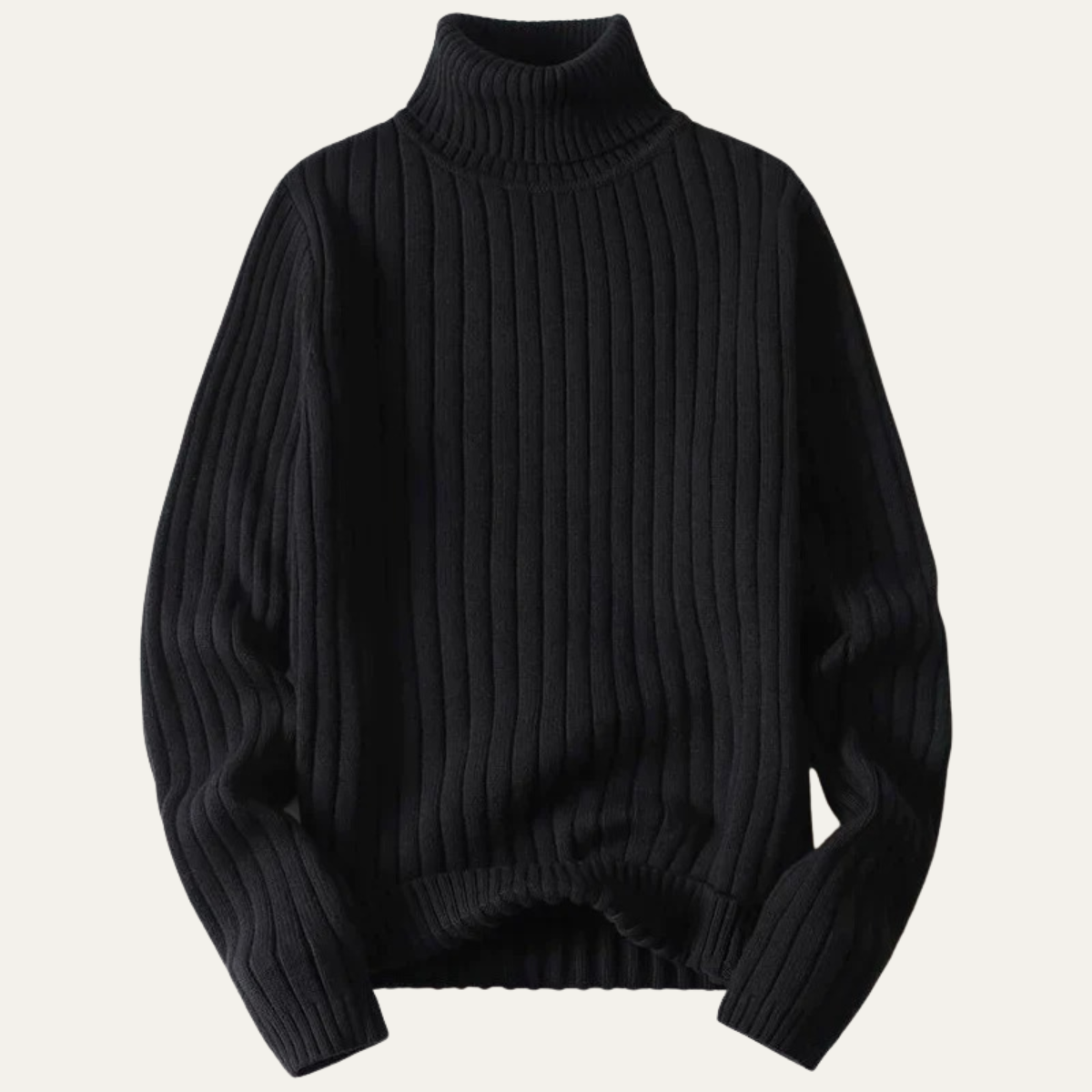 The Manchester Men's Wool Ribbed Turtleneck Knit Jumper