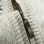 The Casamicciola Men’s Fleece Lined Hooded Cardigan with Nordic Pattern