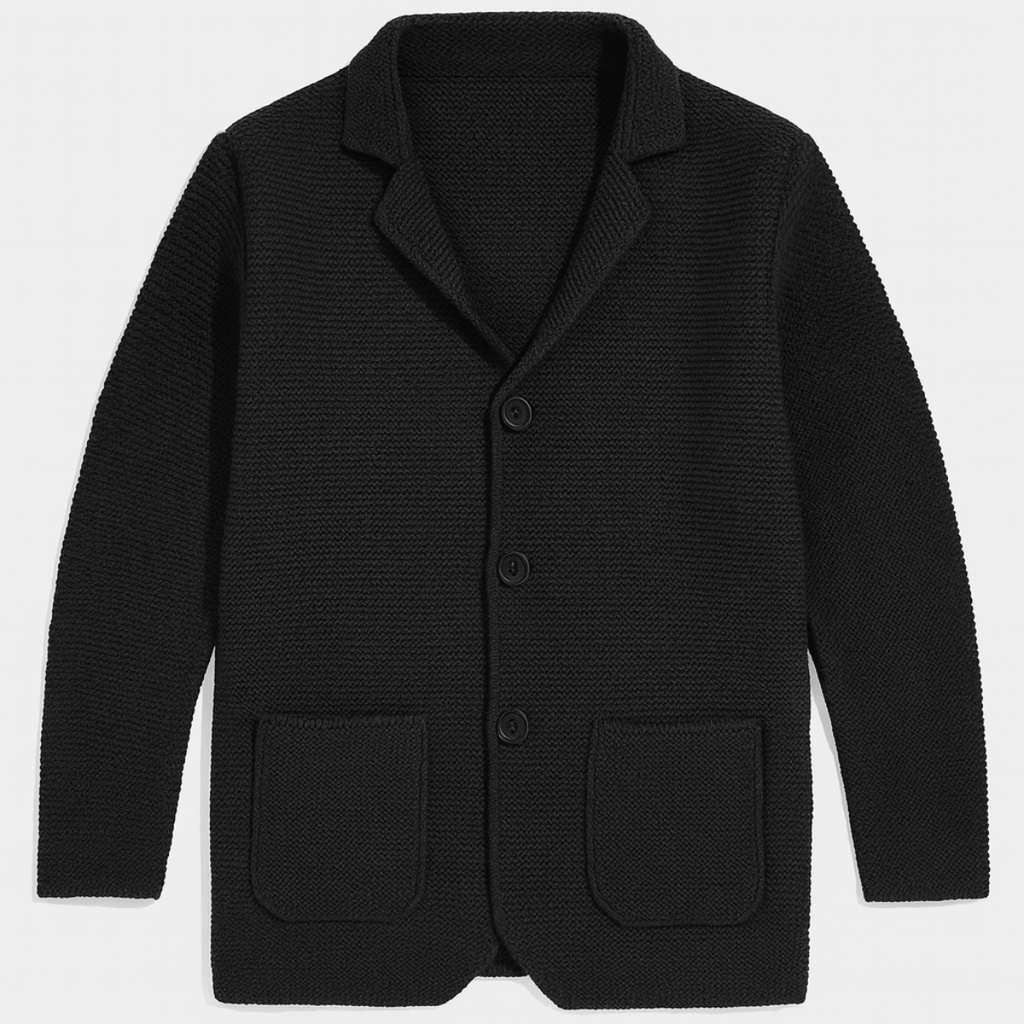 The San Marco Trendy Knitted Button Down Blazer Men’s Cardigan