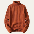 The Manchester Men's Wool Ribbed Turtleneck Knit Jumper