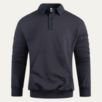 The Ayr Men's Casual Polo Jumper with Front Pocket