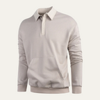 The Ayr Men's Casual Polo Jumper with Front Pocket