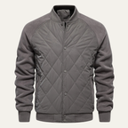 The Aberdeen Men’s Warm Casual Quilted Bomber Jacket with Ribbed Cuffs