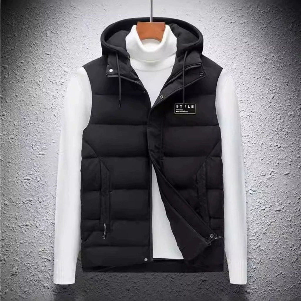 The Paris Quilted Modern Hooded Vest for Men