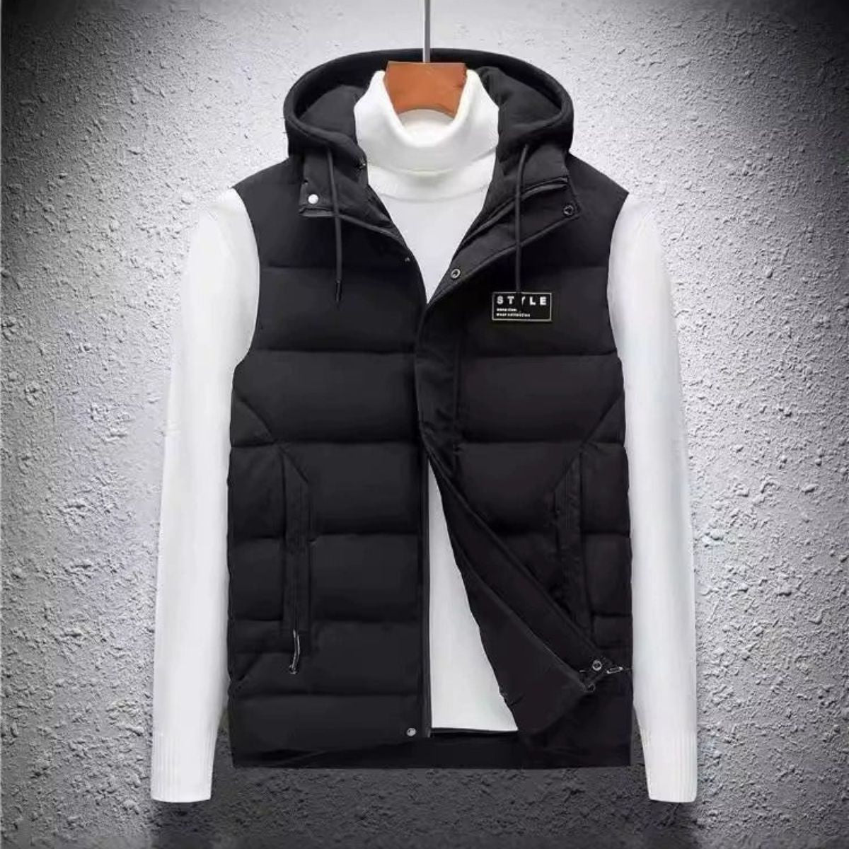 The Paris Quilted Modern Hooded Vest for Men