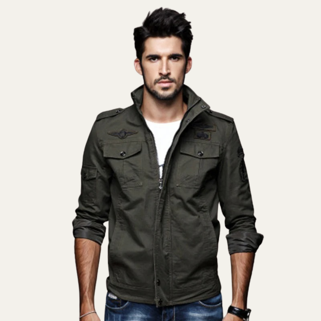 The Aberdeen Men's Trendy Cargo Cotton Jacket with Pockets