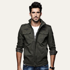 The Aberdeen Men's Trendy Cargo Cotton Jacket with Pockets
