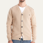 The Dulwich Men's Casual V Neck Button Up Knit Cardigan