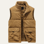 The Penzance Men's Corduroy Lighweight Quilted Gilet