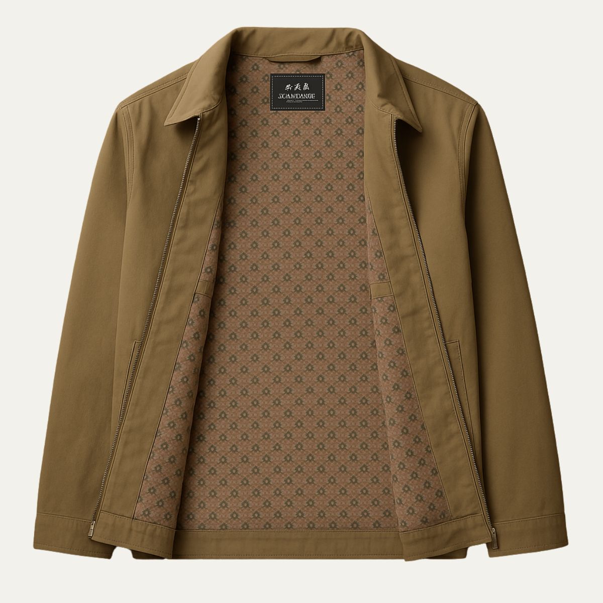 The Fairford Harrington Cotton Jacket with Zip Front for Men