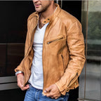 The Brooklyn Leather Biker Jacket – Men’s Classic Motorcycle Style
