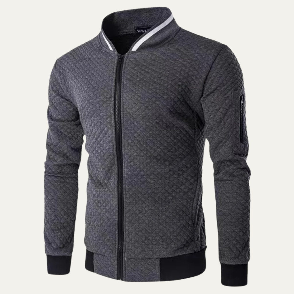 The Appiano Lightweight Zip Up Quilted Bomber Men's Jacket