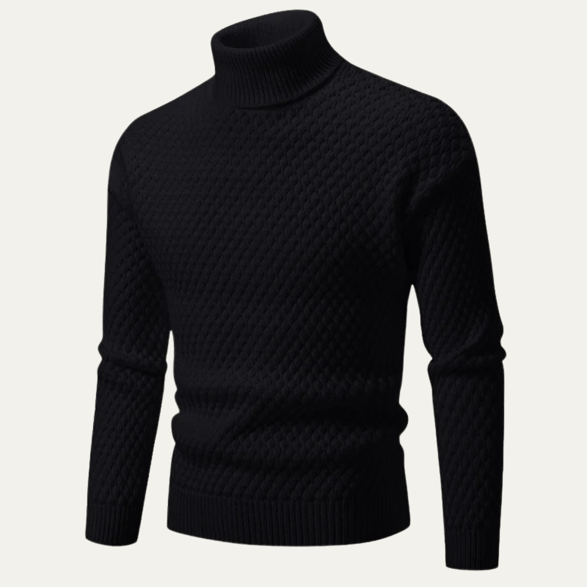 The Murano Textured Slim Fit Wool Knit Turtleneck Men’s Jumper