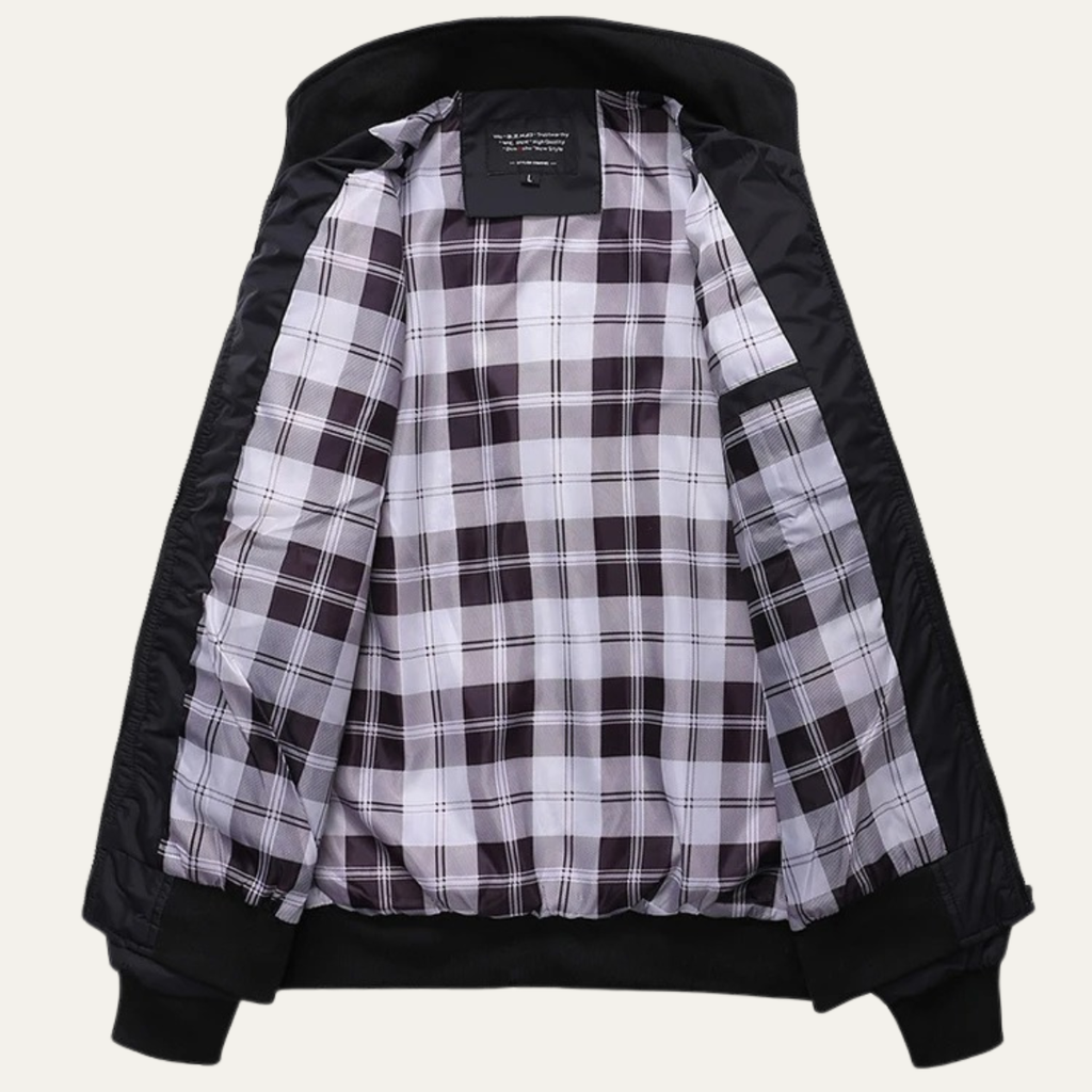 The  Firenze Men's Lightweight Stand Collar Bomber Jacket