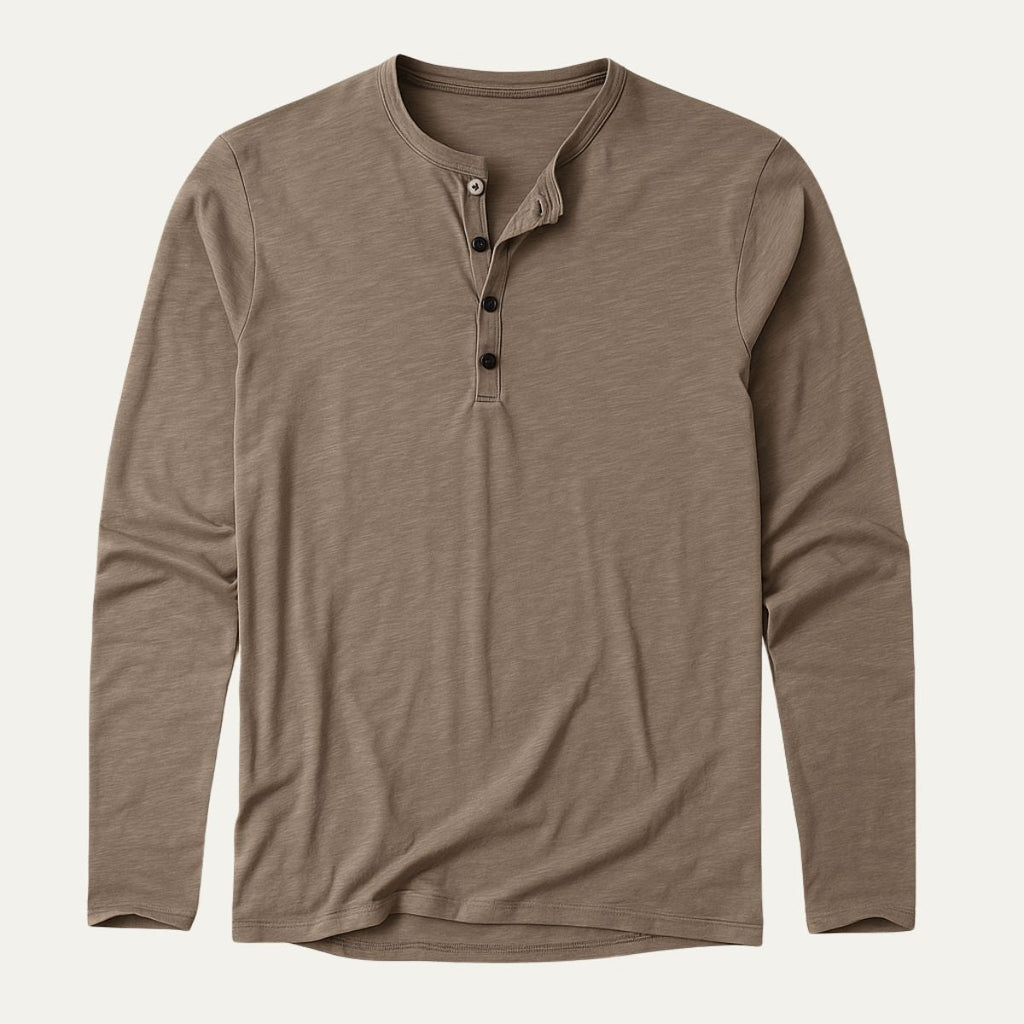 The Cromwell Long Sleeve Cotton Polo for Men
