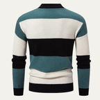 The San Candido Colour Block Patchwork Cable Knit Men’s Jumper