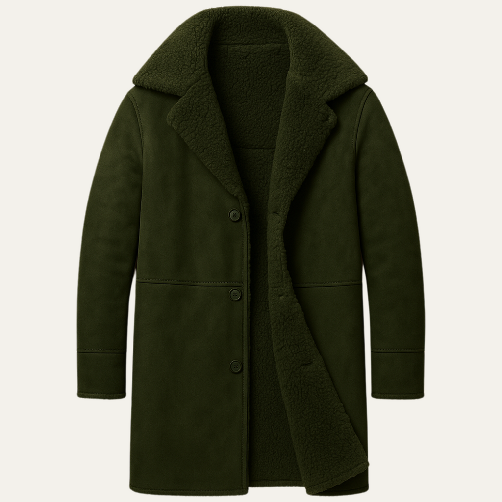 The Aspen Shearling Coat – Men’s Classic Winter Overcoat