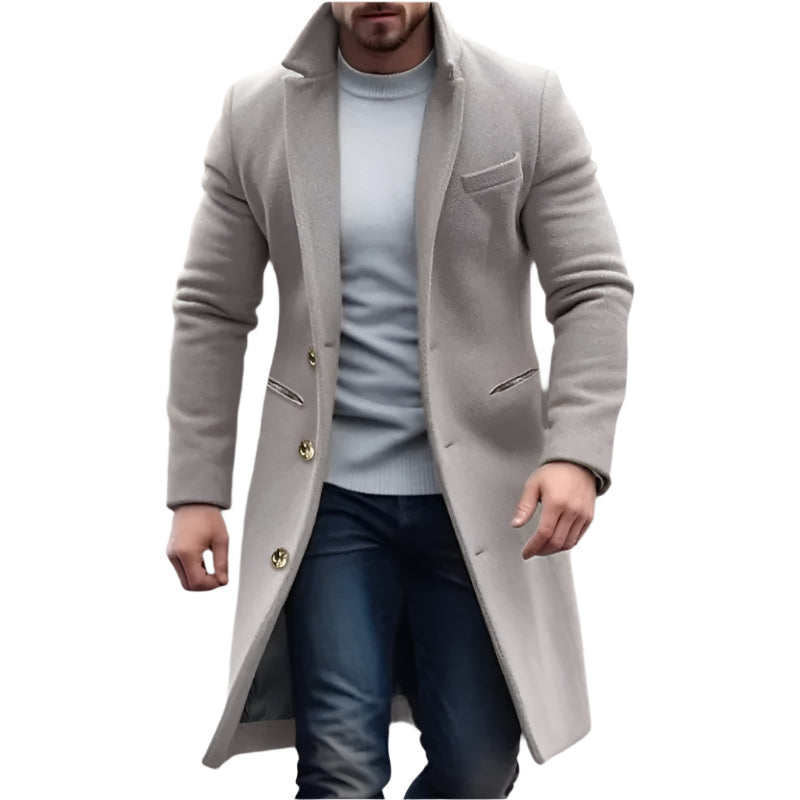 The Fitzroy Long Trench Coat For Men