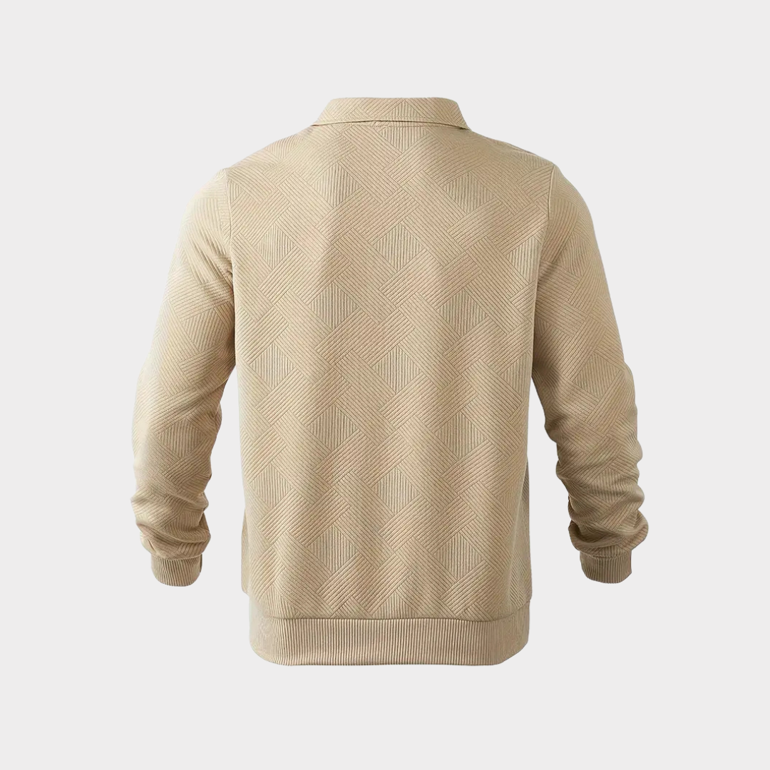 Jacob | Men's Textured Quarter Zip Sweater