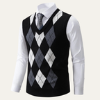 The Nottingham Classic Patterned V Neck Knitted Men’s Vest