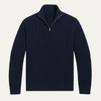 The St. Moritz Cable Knit Zipper Jumper for Men - Old Money Style