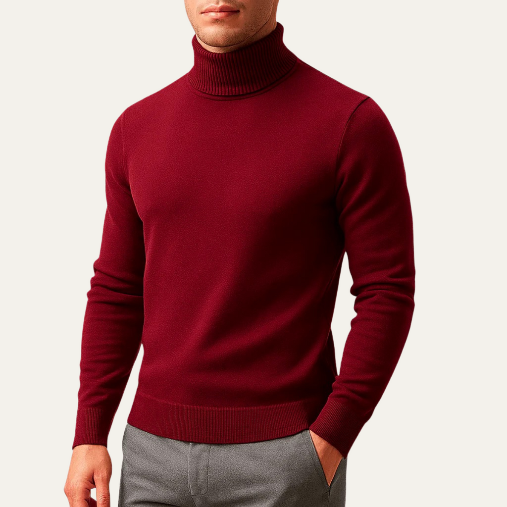 The Banbury Men's Classic Turtleneck Knit Sweater