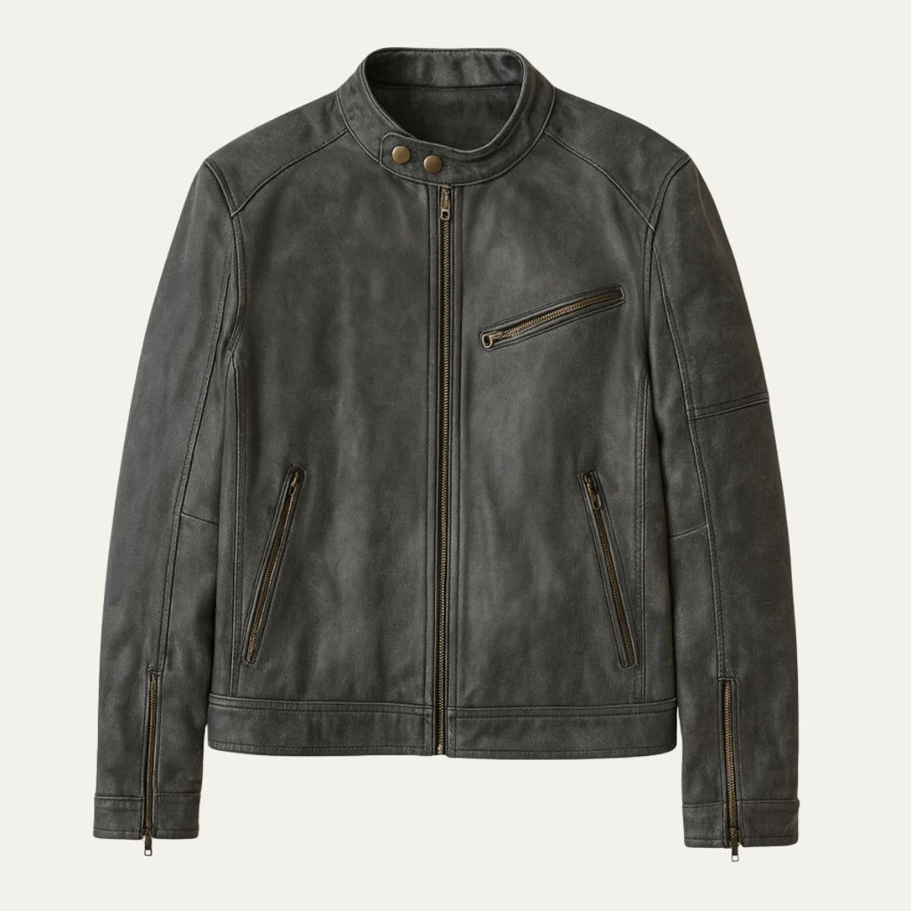 The Brooklyn Leather Biker Jacket – Men’s Classic Motorcycle Style