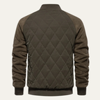 The Aberdeen Men’s Warm Casual Quilted Bomber Jacket with Ribbed Cuffs
