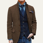 The Thurlestone Men’s Wool Single Breasted Tweed Blazer Jacket