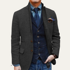 The Thurlestone Men’s Wool Single Breasted Tweed Blazer Jacket