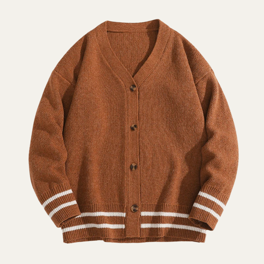 The Greenwich Men’s Button Up Streetwear V Neck Knitted Cardigan