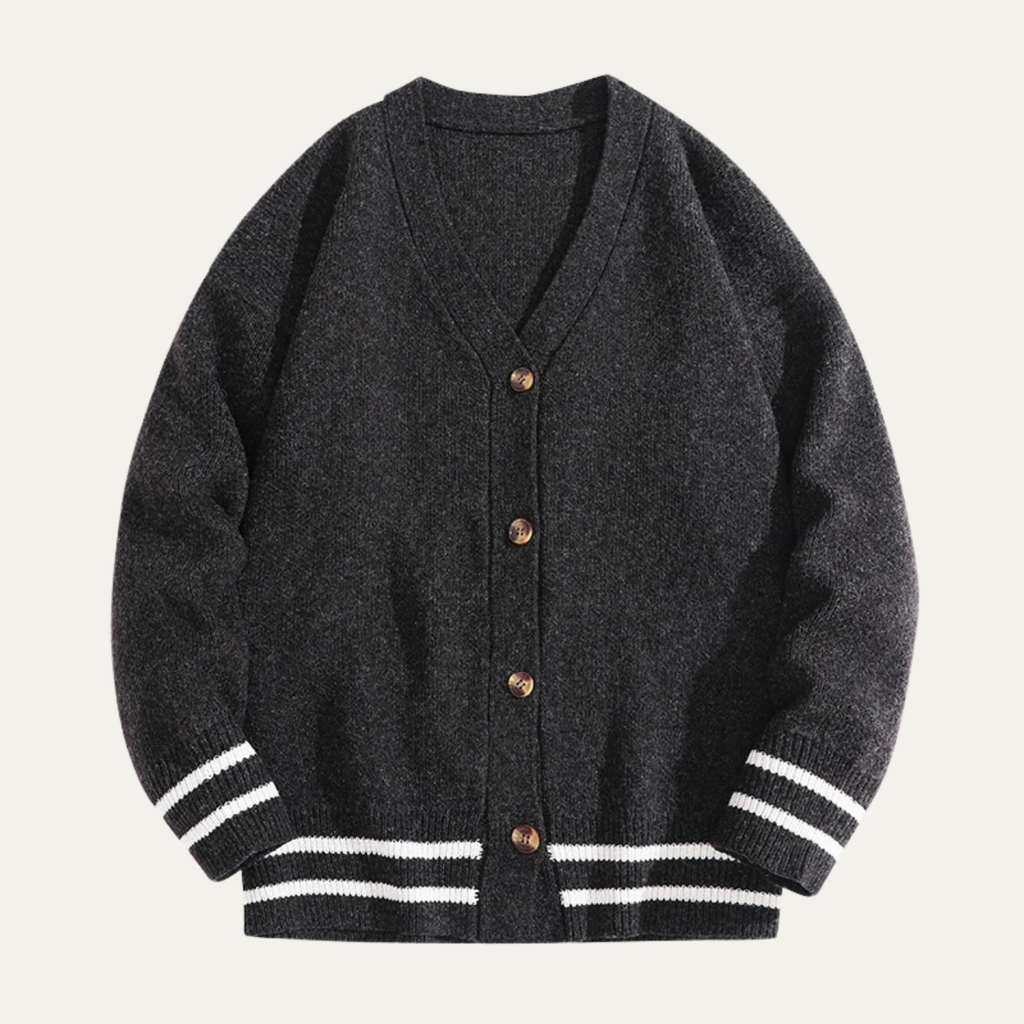 The Greenwich Men’s Button Up Streetwear V Neck Knitted Cardigan