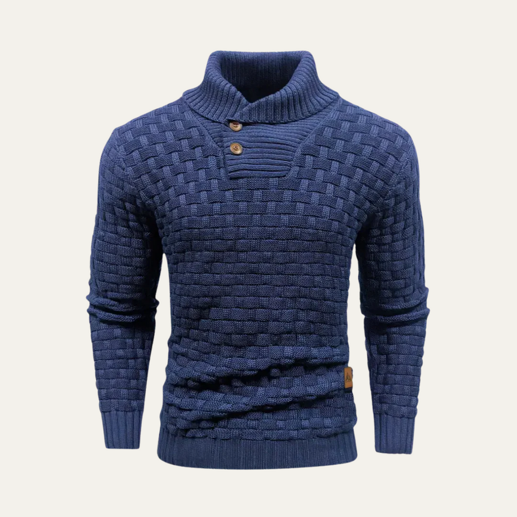 The Brighton Men’s Chunky Knit Jumper with Buttons