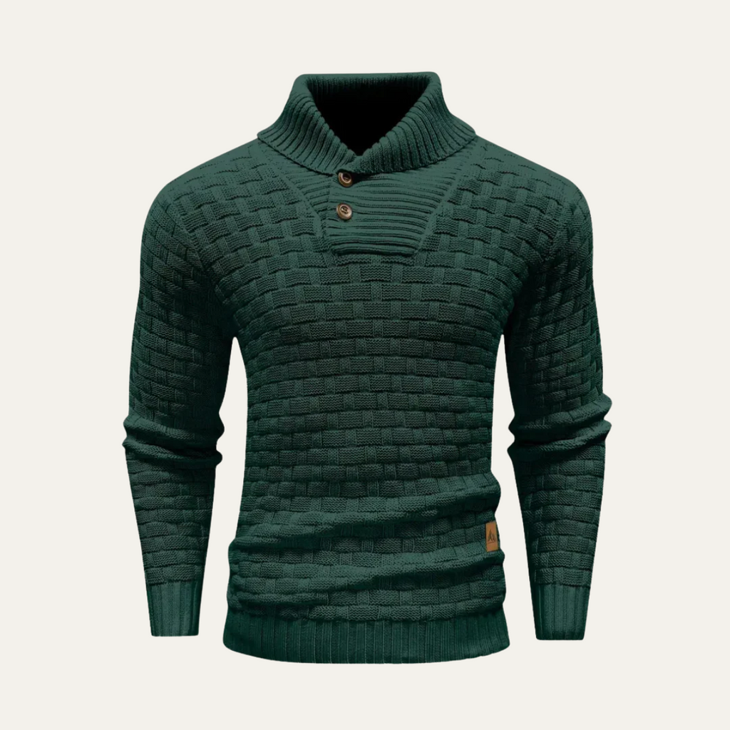 The Brighton Men’s Chunky Knit Jumper with Buttons