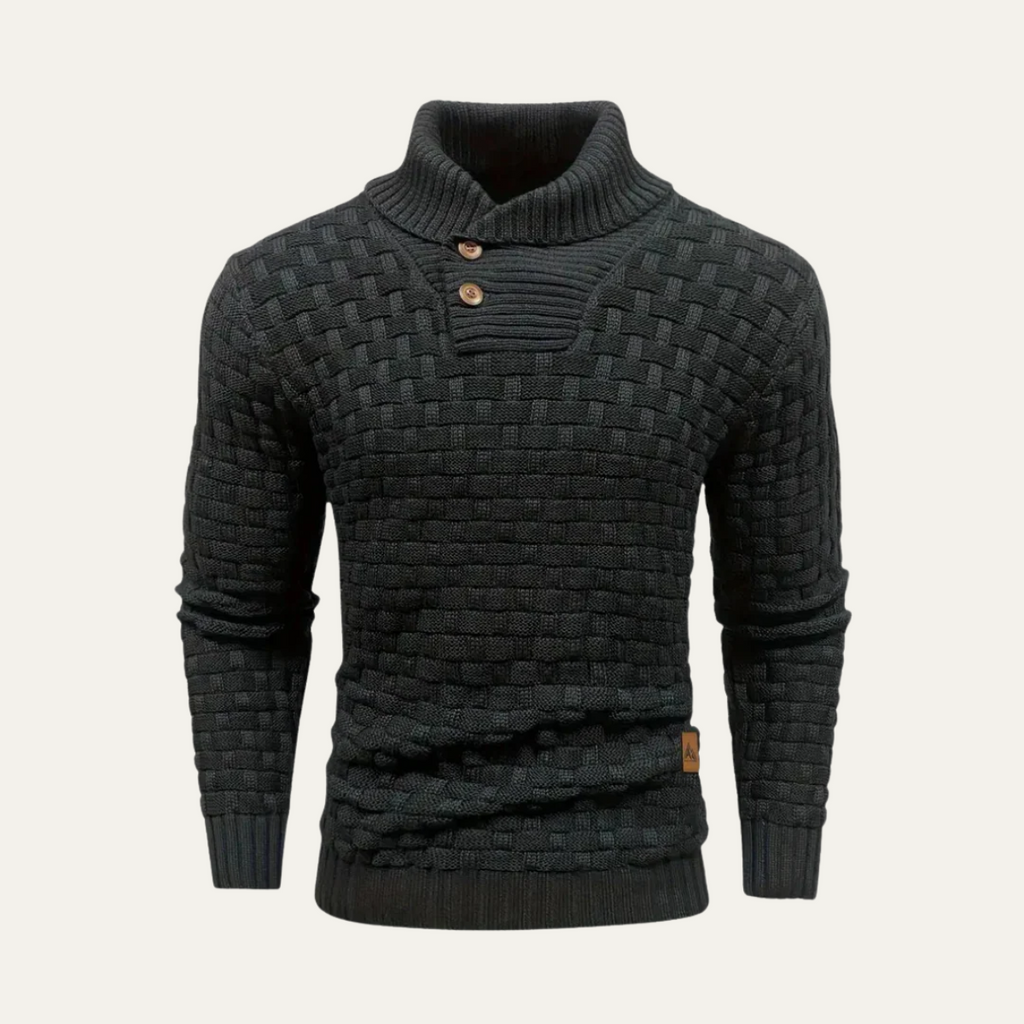 The Brighton Men’s Chunky Knit Jumper with Buttons