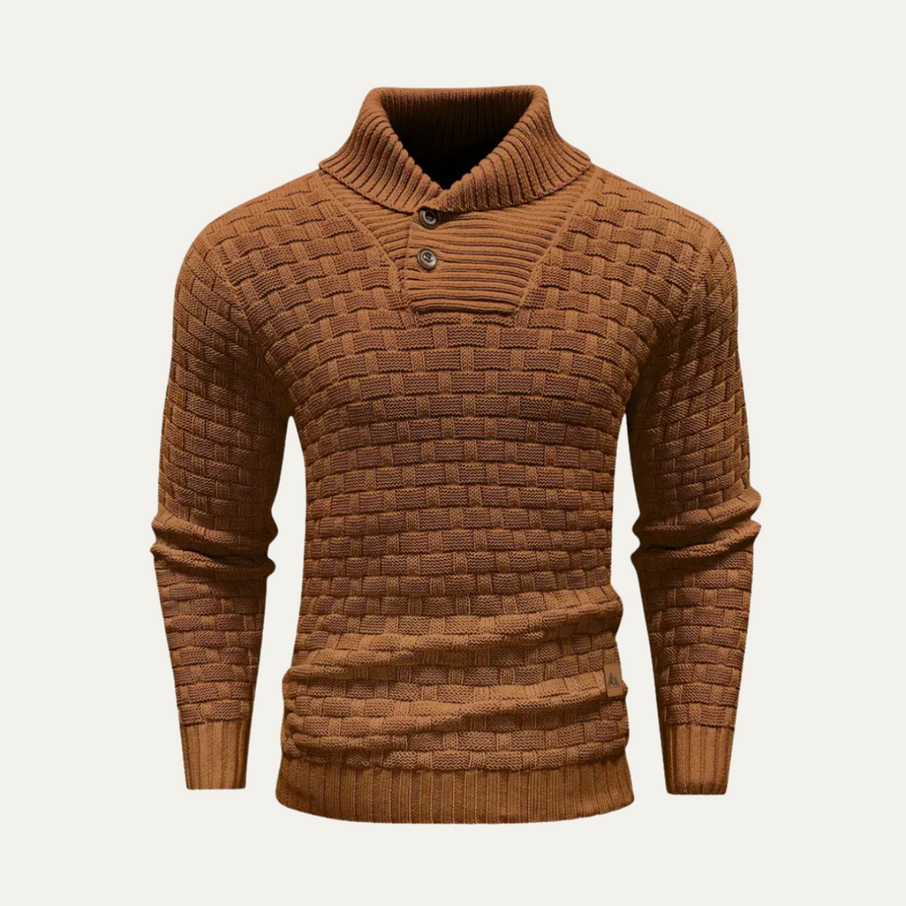 The Brighton Men’s Chunky Knit Jumper with Buttons
