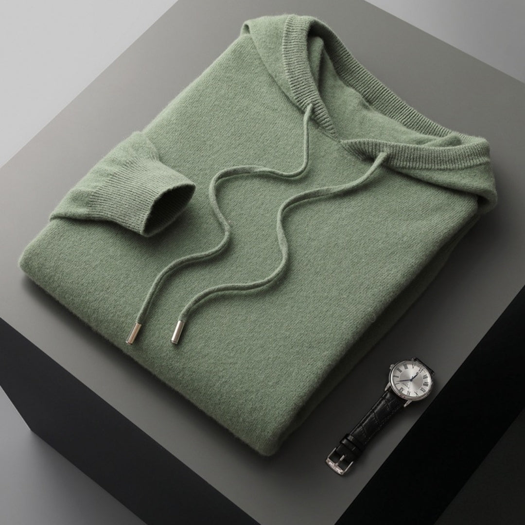 William | Men’s Spring Hooded Knit Pullover Sweater