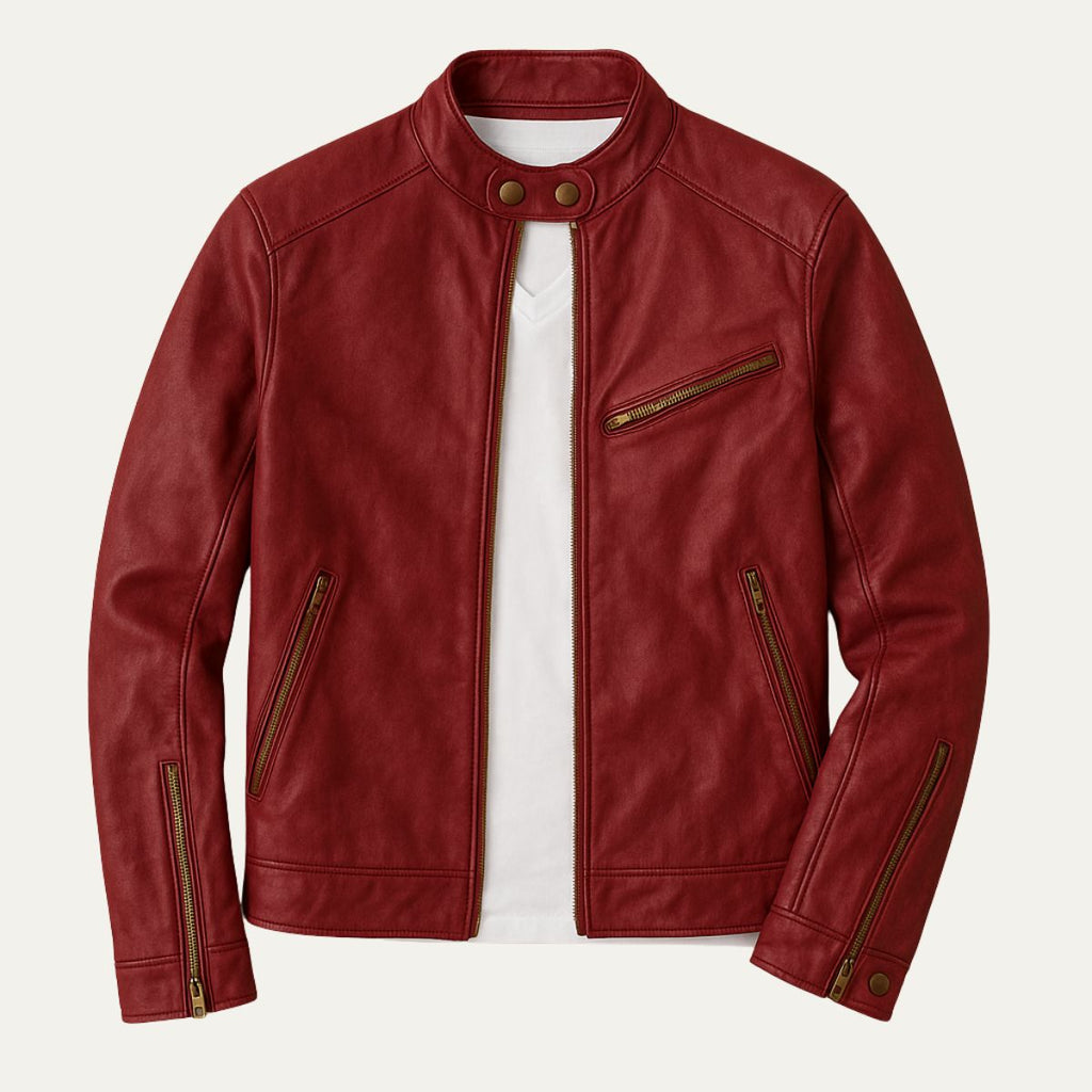 The Brooklyn Leather Biker Jacket – Men’s Classic Motorcycle Style