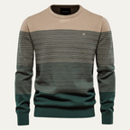 The Wembley Men’s Casual Crew Neck Striped Jumper