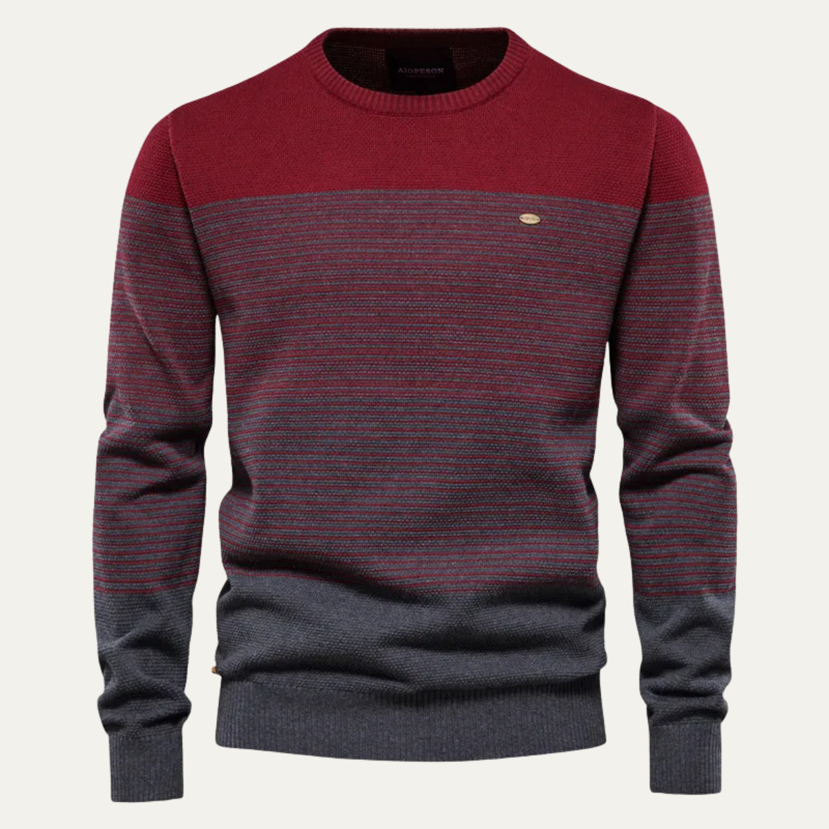 The Wembley Men’s Casual Crew Neck Striped Jumper