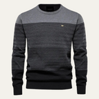 The Wembley Men’s Casual Crew Neck Striped Jumper
