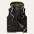 The Courmayeur Men's Hooded Sleeveless Warm Winter Puffer Gilet