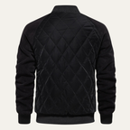 The Aberdeen Men’s Warm Casual Quilted Bomber Jacket with Ribbed Cuffs