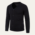 The Cheltenham V Neck Lightweight Button Men’s Cardigan