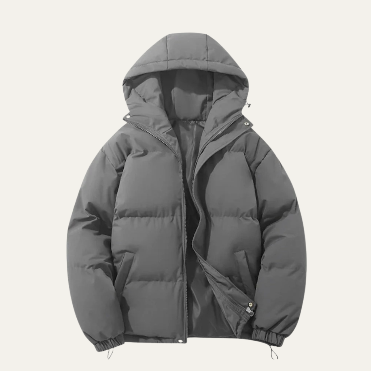 The Hamilton Men's Winter Quilted Puffer Jacket with Hood